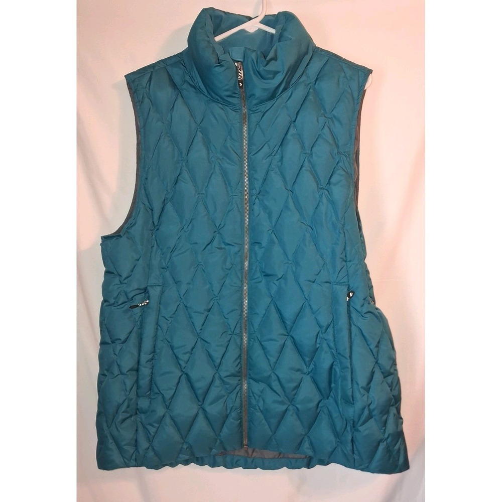 Moosejaw Women's Down Insulator Vest Cerulean Anchor XL Quilted Outdoor Gorpcore